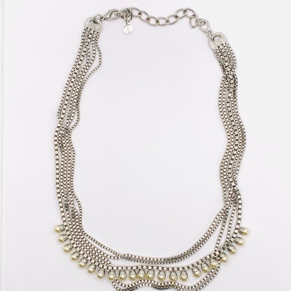 Talbots Necklace Multiple Strands Faux Pearls - Picture 5 of 8